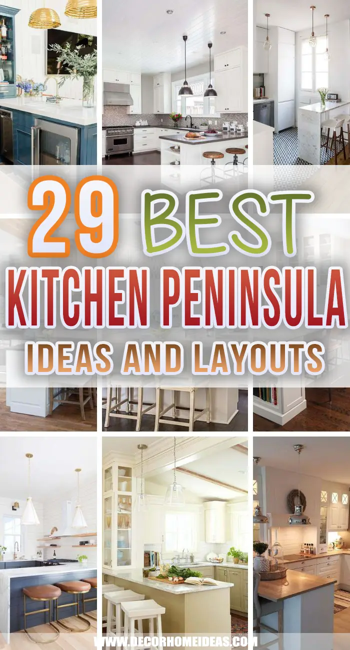 Best Kitchen Peninsula Ideas. Add some style to your kitchen by incorporating a kitchen peninsula - it will add functionality and aesthetics while not taking up much space. #decorhomeideas