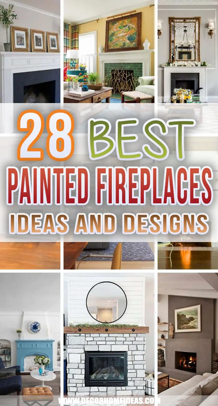 Best Painted Fireplaces. Are you considering painting your fireplace? These awesome painted fireplaces ideas and designs will help you choose the best color and layout for your fireplace. #decorhomeideas