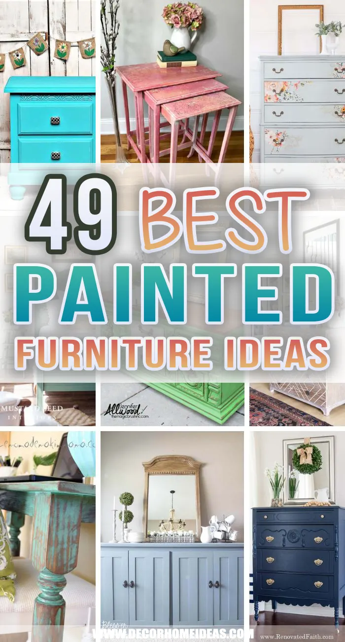 Best Painted Furniture Ideas. These colorful painted furniture ideas are cool transformations that breathe in new life to old furniture. From subtle hues to bold blue painted furniture, there are projects here to refresh your and upgrade your style. #decorhomeideas