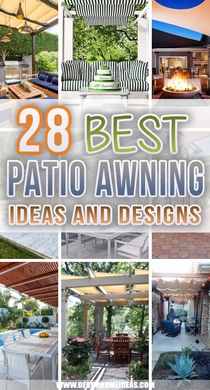 Best Patio Awning Ideas. If you are looking for patio awning ideas that would best suit your patio or deck area, here are the top options to consider. #decorhomeideas