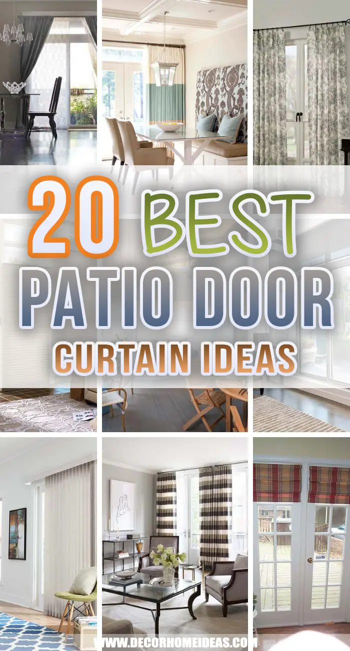 Best Patio Door Curtain Ideas. Update your patio door by giving it a cheerful, colorful makeover. Check out these curtains, shades, and blinds to make your patio door one of a kind. #decorhomeideas
