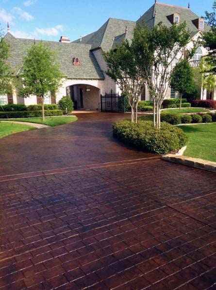 Deep, Rich Red Brick Driveway