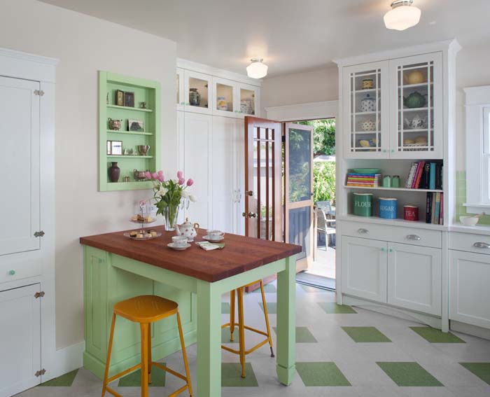 4. Cherry and Mint Green #decorhomeideas