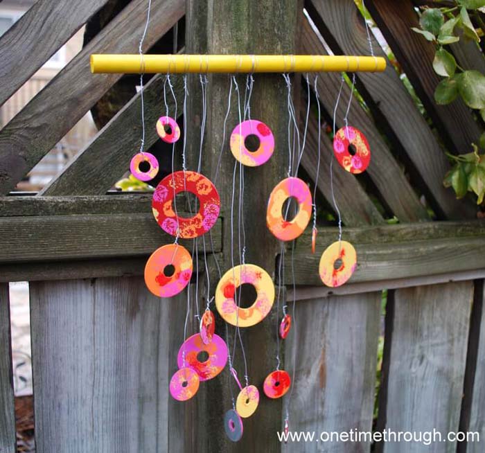 Metal Washers Turn Into Colorful Wind Chime