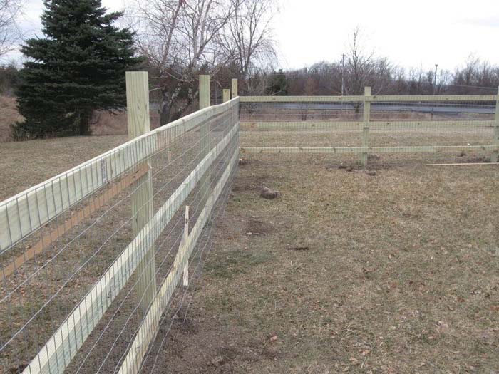 DIY Split Rail Fence With Wire Mesh