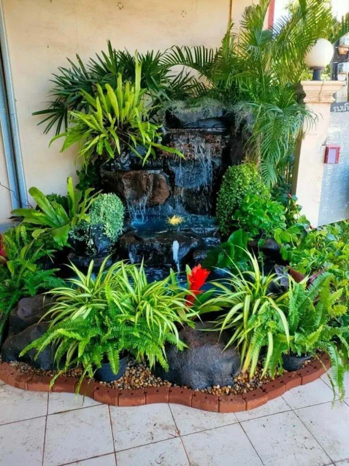 Create A Corner Garden With A Waterfall
