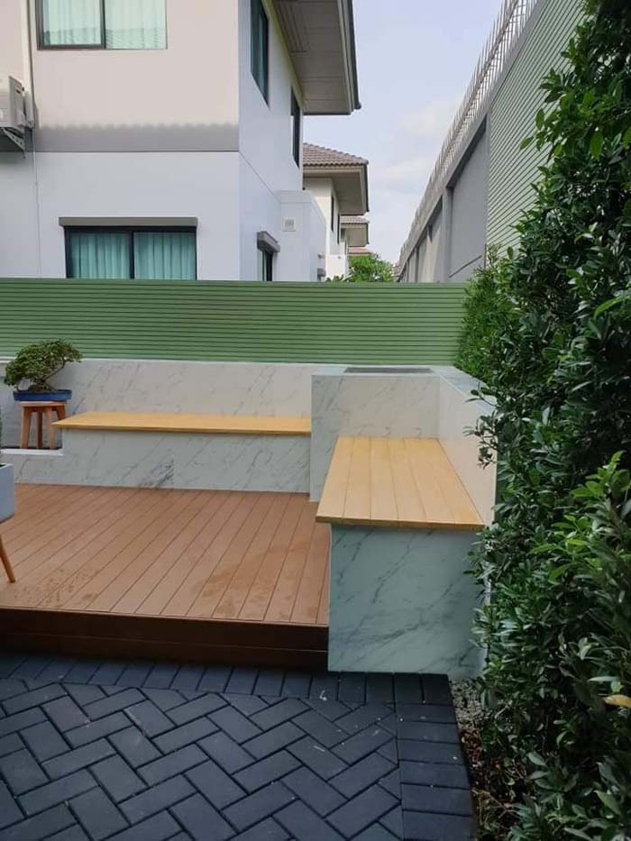 Seating Area With Integrated Planters