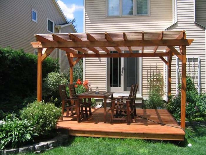 Traditional Deck With Pergola