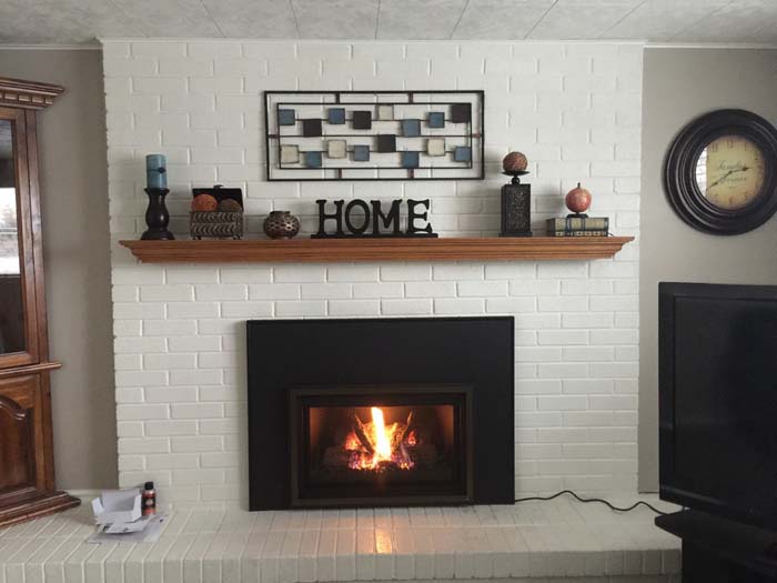 White Brick Fireplace