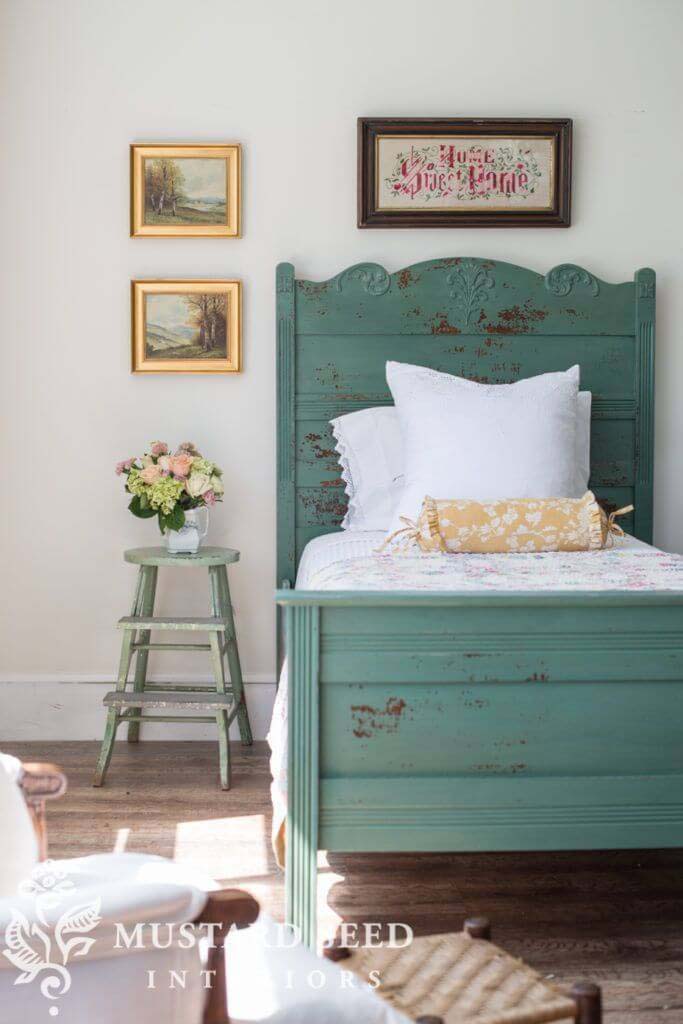 Distressed Bed Frame Idea