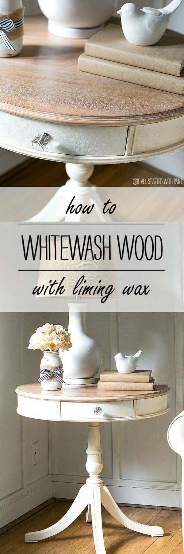 Whitewash Wood With Liming Wax