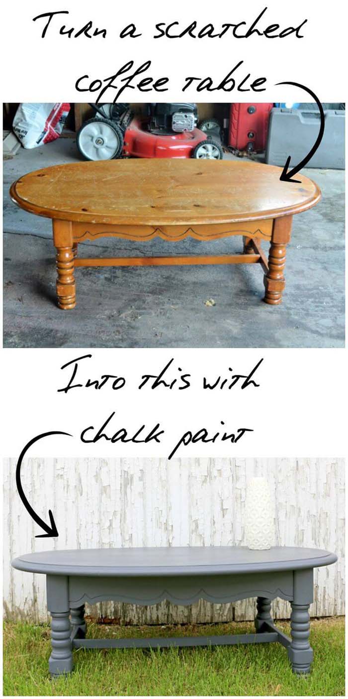 Hide Scratches With Chalk Paint