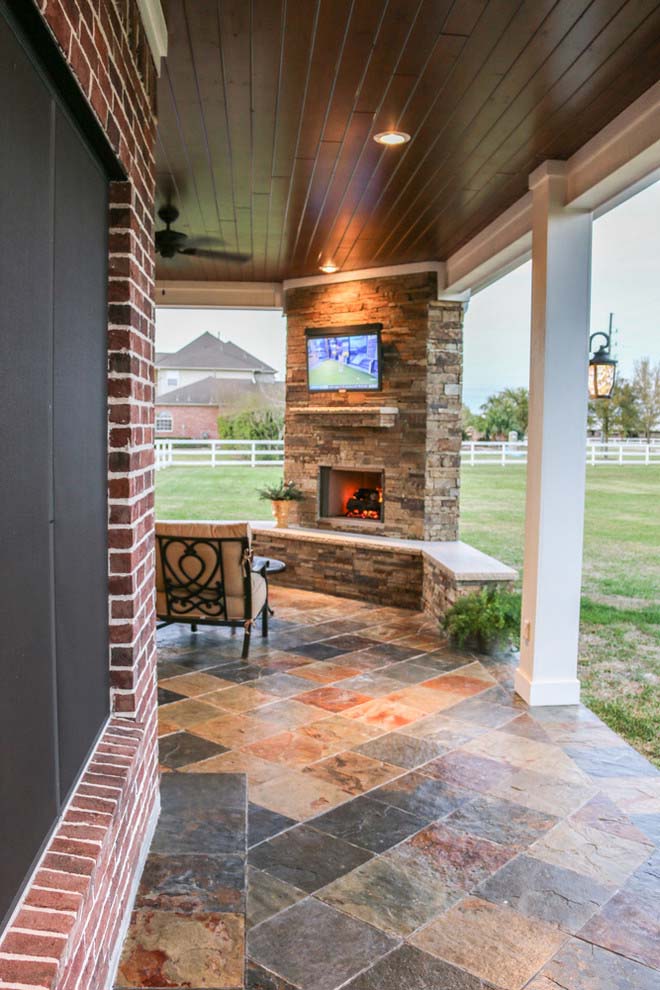 Natural Tile for Outdoor Kitchen