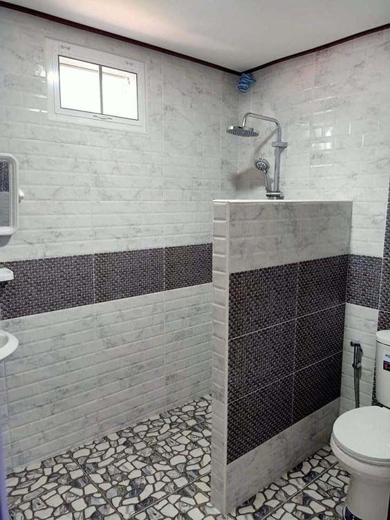 Short Concrete Wall With Tiles