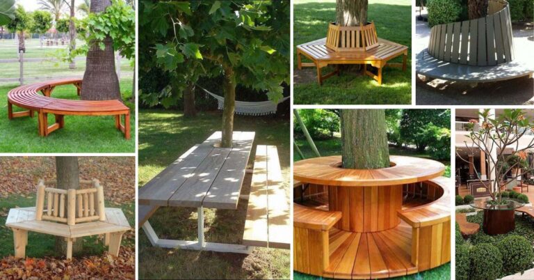 54 Amazing Bench Around Tree Ideas To Create a Relaxing Corner In The ...