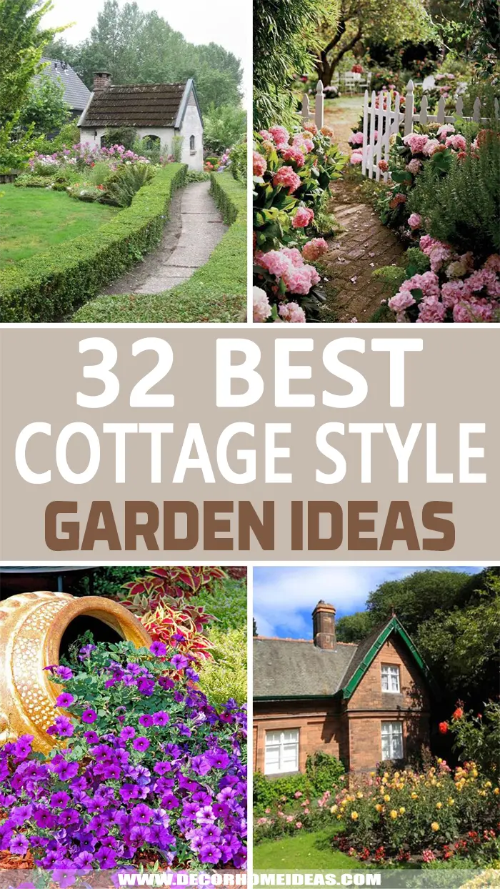 Best Cottage Style Garden Ideas. Style your garden with these cottage decorations and arrangements and create a magical atmosphere to chill and relax in lush greenery.  #decorhomeideas