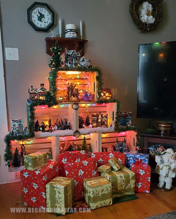 Christmas Decoration With Crates