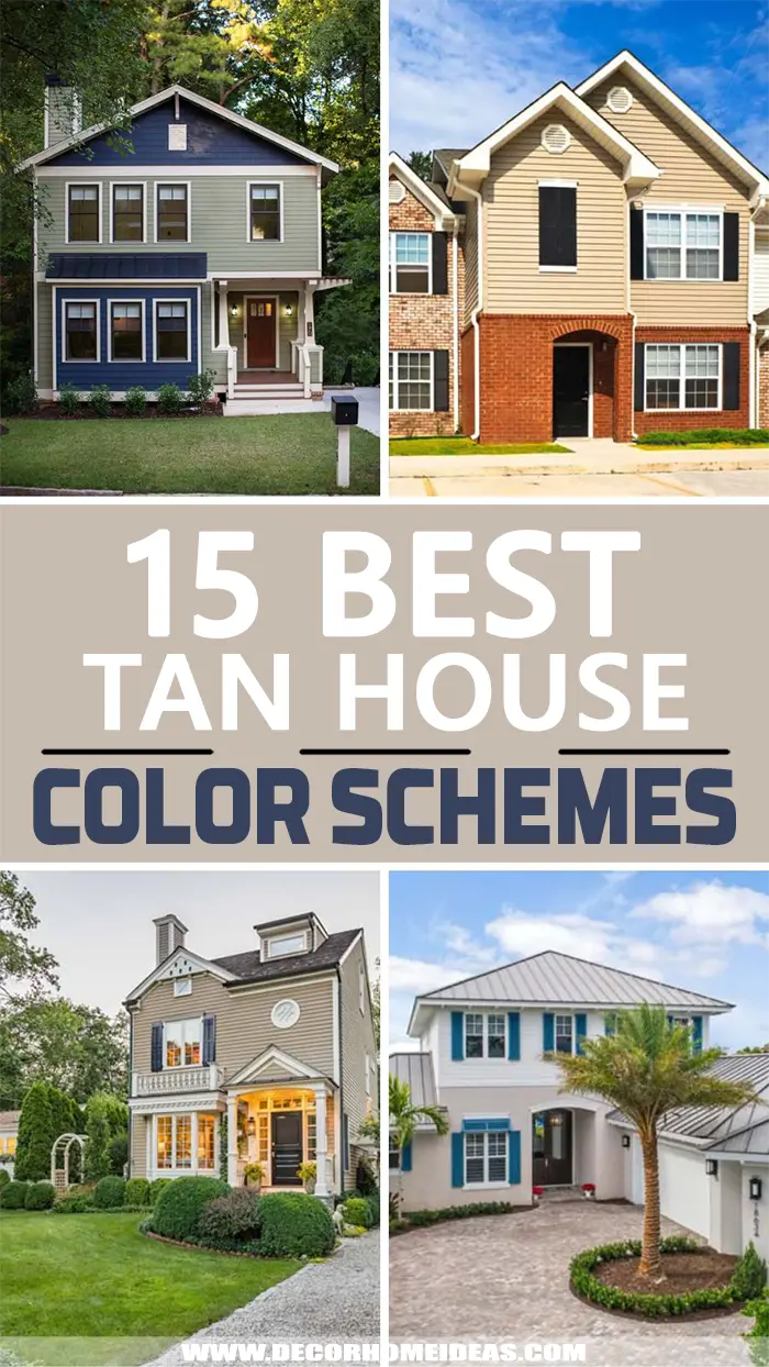 Tan House Color Schemes. Are you considering tan or beige exterior paint for your house? These tan house color schemes with showing you the best paint color combinations to make your house more beautiful. #decorhomeideas