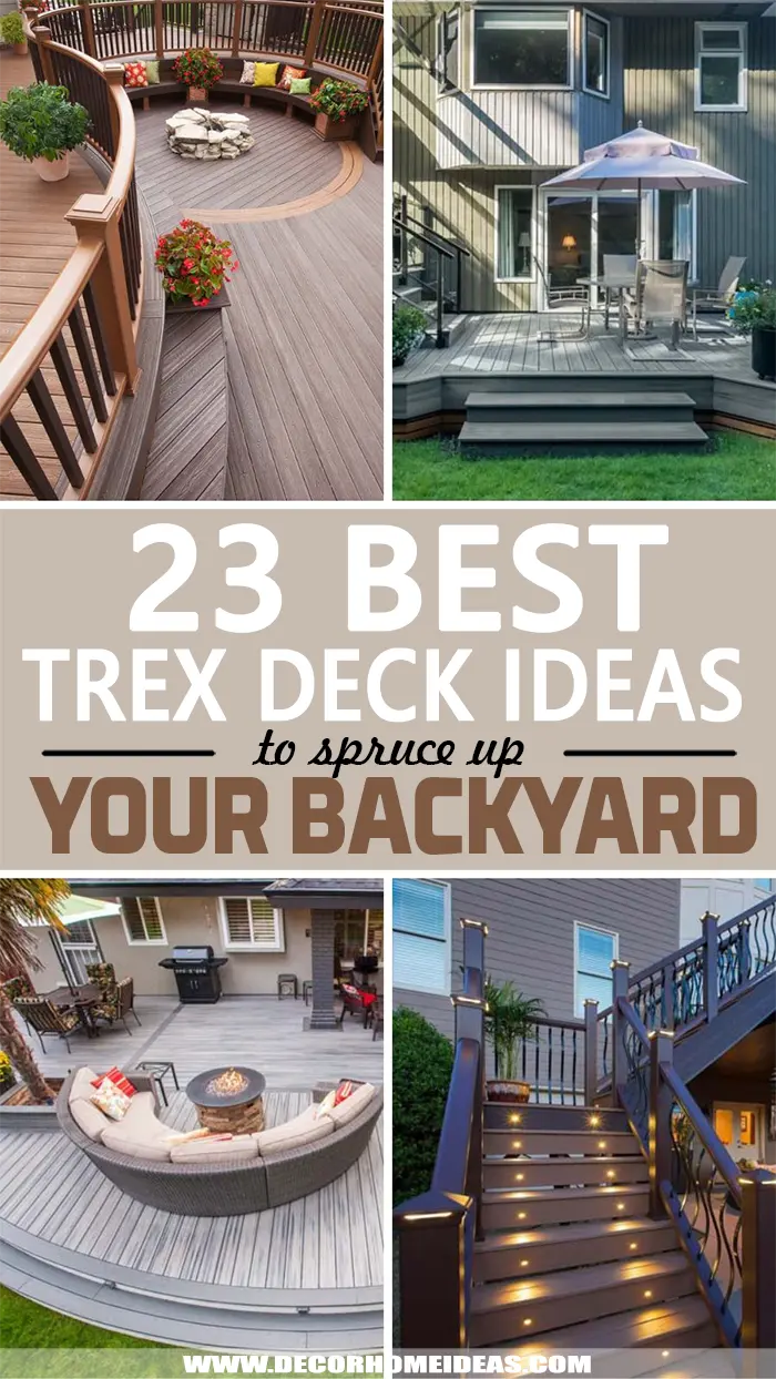 Trex Deck Ideas. Get some fresh Trex deck ideas to inspire you for your next makeover. Learn more about composite decking and the most beautiful designs. #decorhomeideas