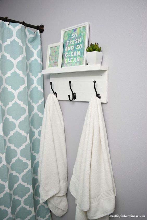 Functional And Decorative Bathroom Towel Rack