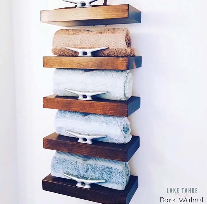 Nautical Towel Organizer