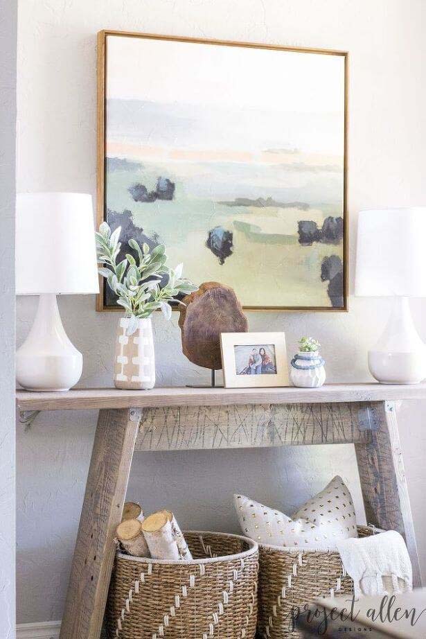 Narrow Weathered Console Table