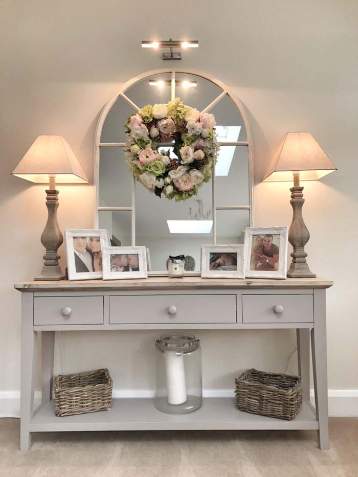 Console Table With Family Memories