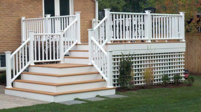 Deck Steps Lead in Different Directions