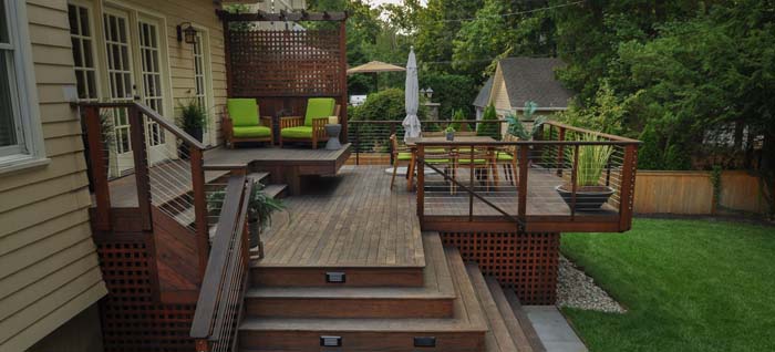 Classic Redwood Porch With a Modern Twist