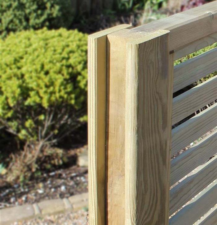 Timber Fencing with Slotted End Posts