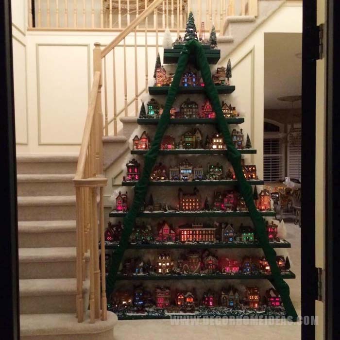 Ladder Christmas Tree In The Entryway