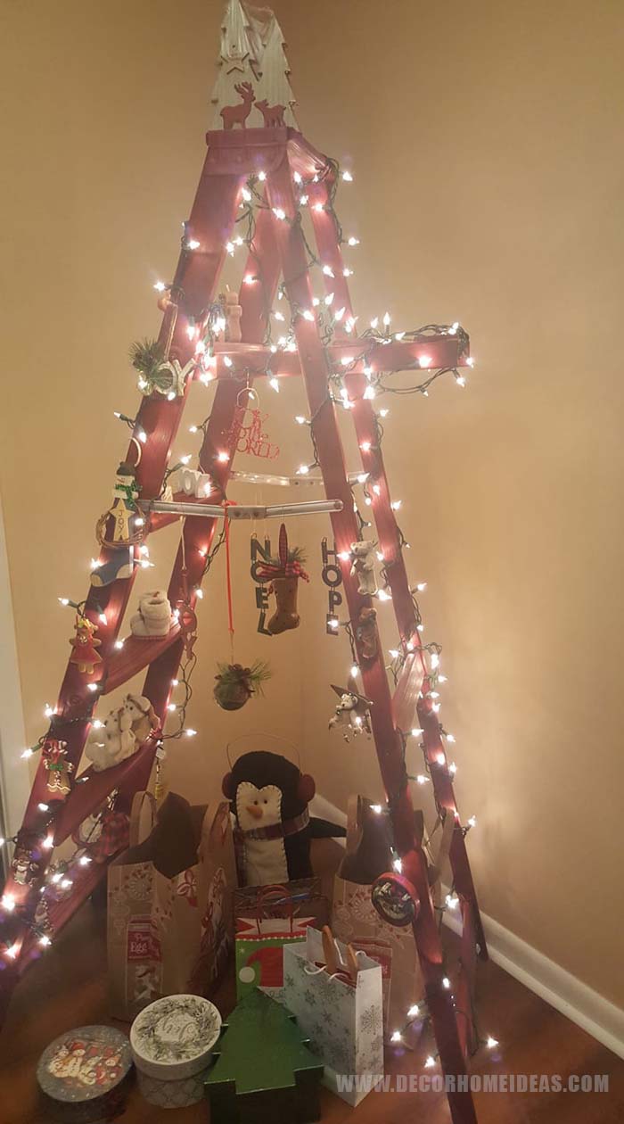 A Simple Step Ladder Christmas Tree