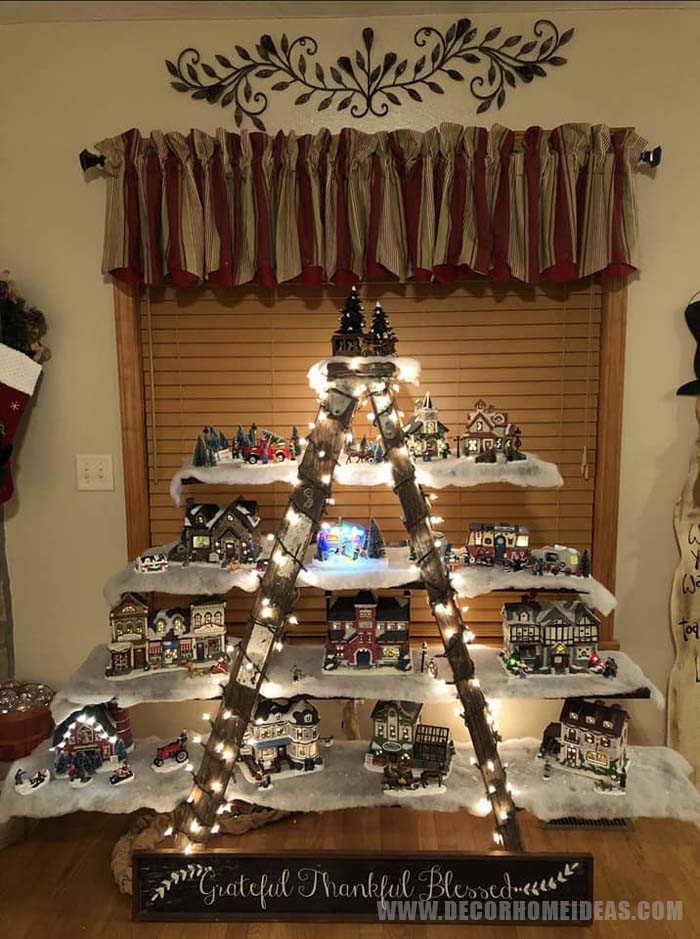 Short Ladder Christmas Tree Idea