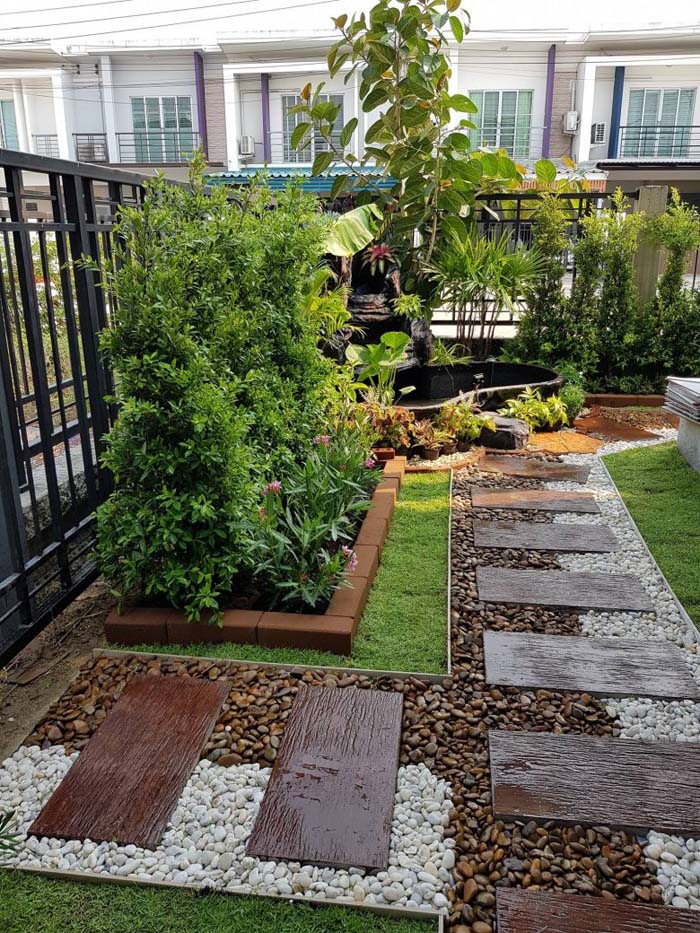 Create A Small Zen Garden Around The Fence