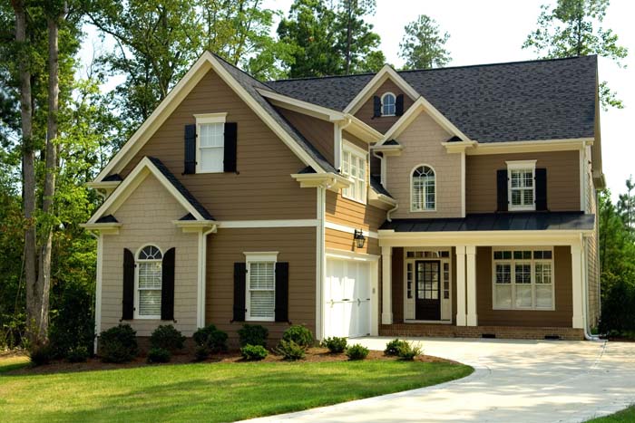 Mix Dark Brown and Tan Siding