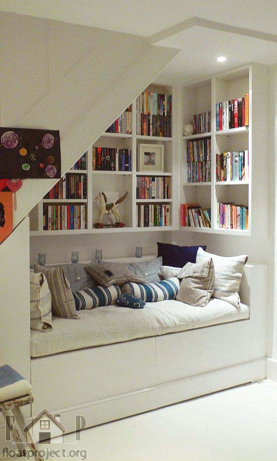 A Bookshelf Under The Stairs