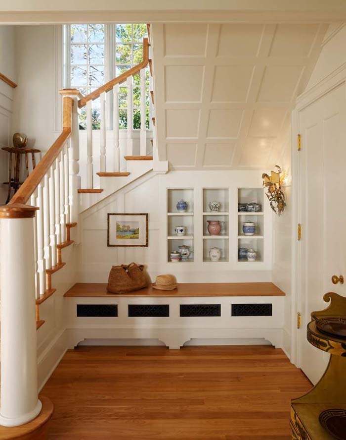 Under-The-Stair Nook As An Entryway