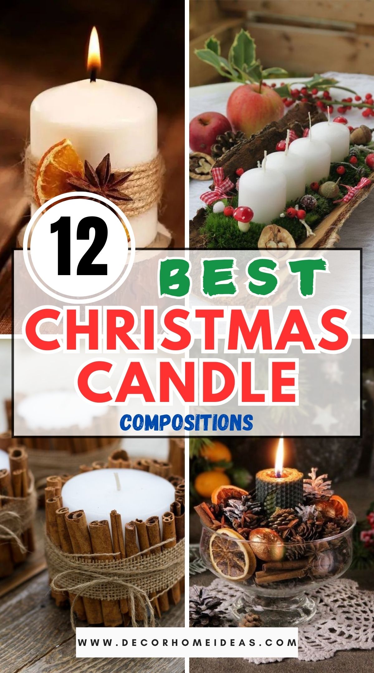 12 Christmas Candle Compositions 1