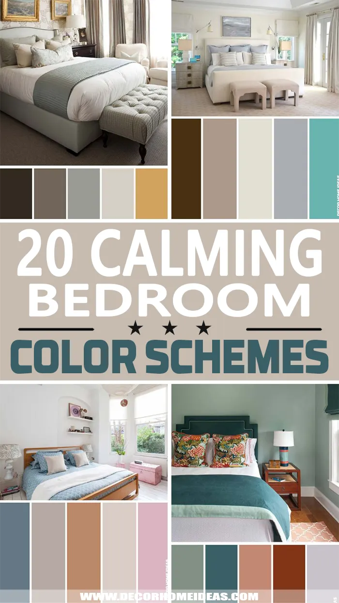 Best Calming Bedroom Color Schemes. To make the bedroom as relaxing, cozy, and comfortable as possible, you have to have the essentials. Why not start with colors? These soothing bedroom color schemes will help you choose the best one for you. #decorhomeideas