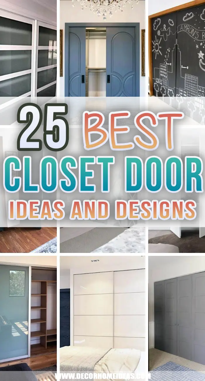 Best Closet Door Ideas and Designs. Closet doors are a key accent in home decor, but got overlooked too often. Spruce up your interior design with these closet door ideas. #decorhomeideas
