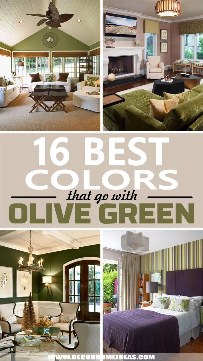 Best Colors That Go With Olive Green. We have selected for you the best colors that go with olive green in interior design. Whether it's the kitchen, bedroom, or living room we have beautiful color combinations with olive green. #decorhomeideas
