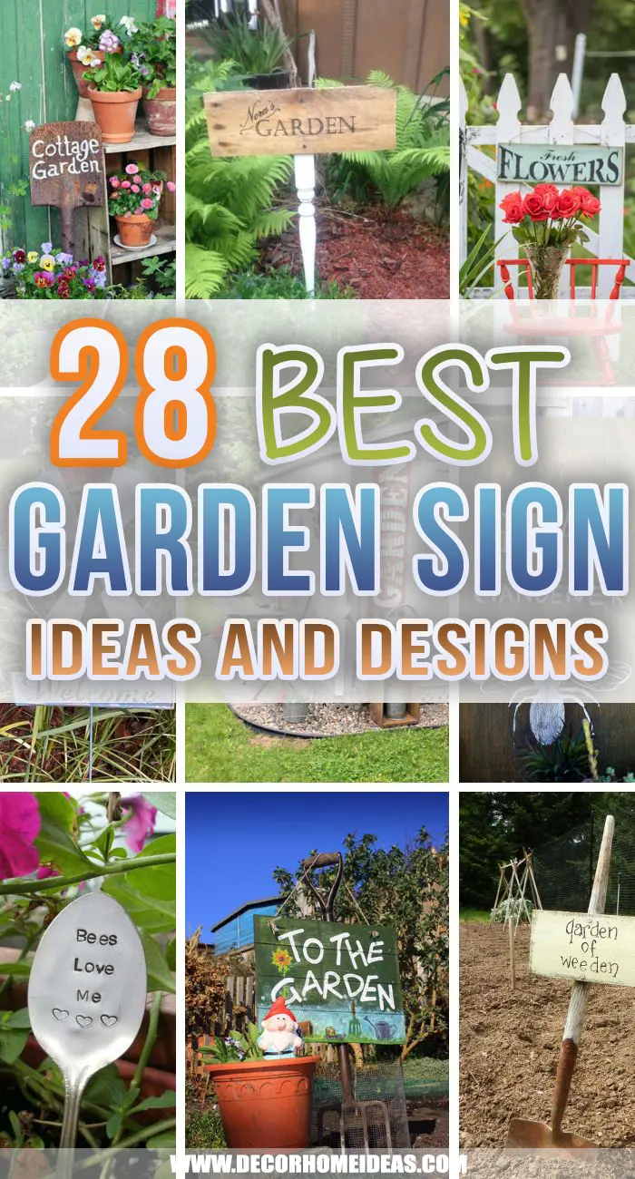 Best Garden Sign Ideas. Add a touch of personality to your outdoor space with these charming garden sign ideas. From rustic and vintage to eye-catching and modern, these designs will inspire you. #decorhomeideas