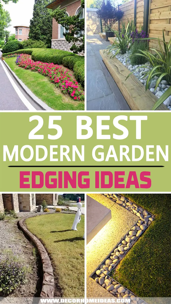 Best Modern Garden Edging Ideas. Take a look at these modern garden edging ideas and choose one that will make a difference in your yard. Inexpensive projects and ideas to create a fantastic lawn. #decorhomeideas