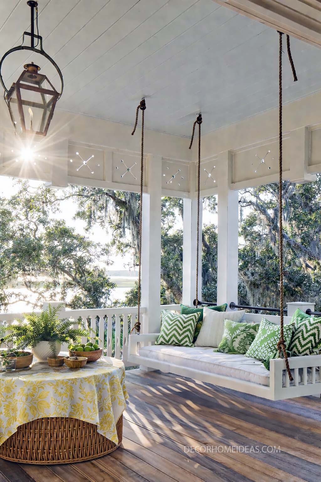 Cozy Southern Back Porch with Swing