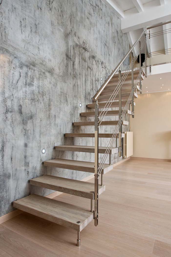 Industrial Modern Floating Staircase