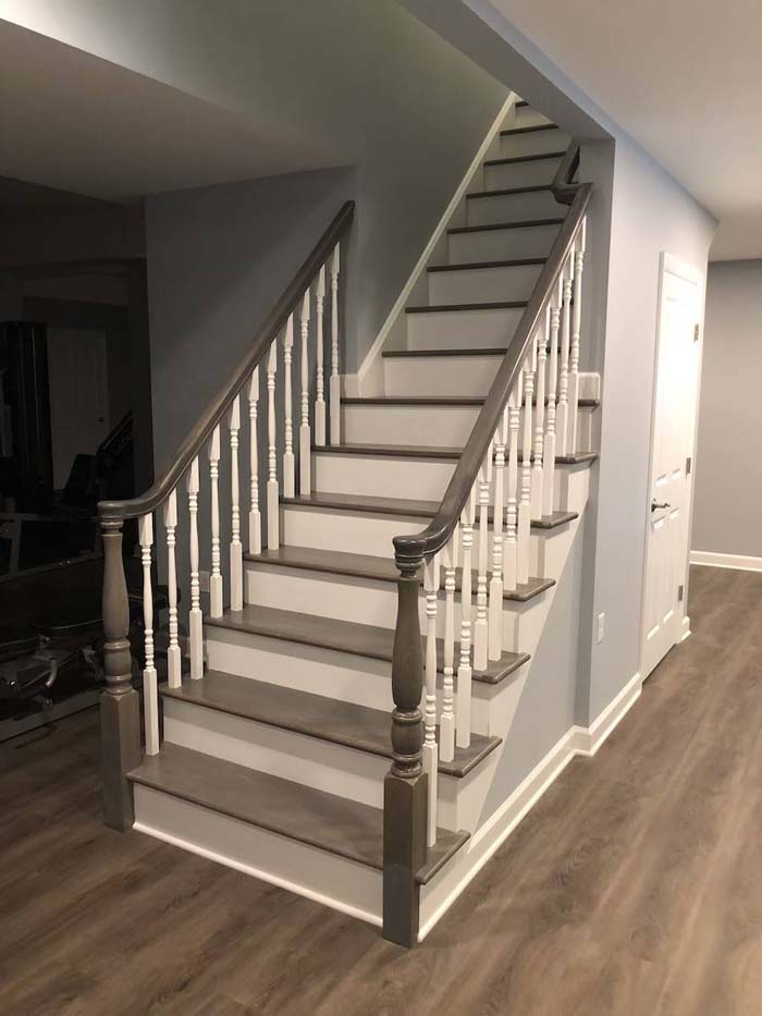 Two-Tone Traditional Staircase