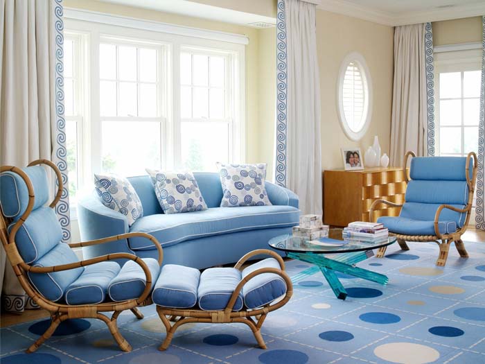 Ocean Blue Living Room Idea