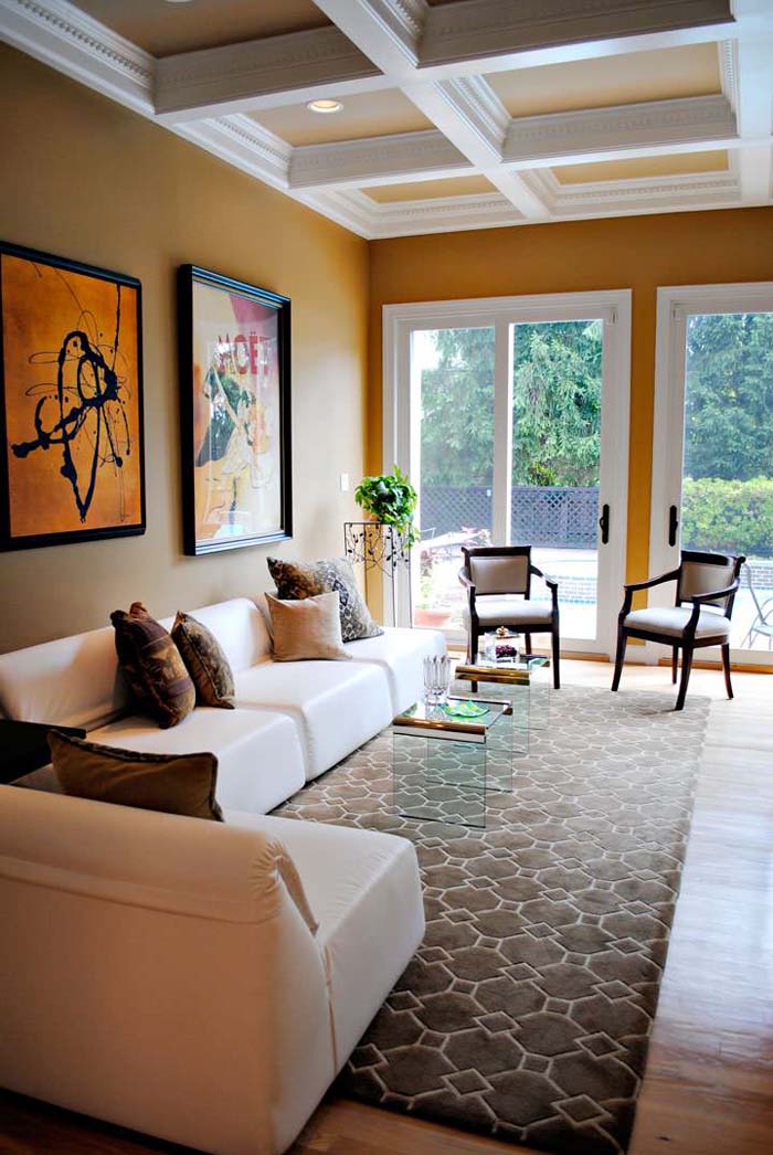 Brown and Cream in An Eclectic Living Room