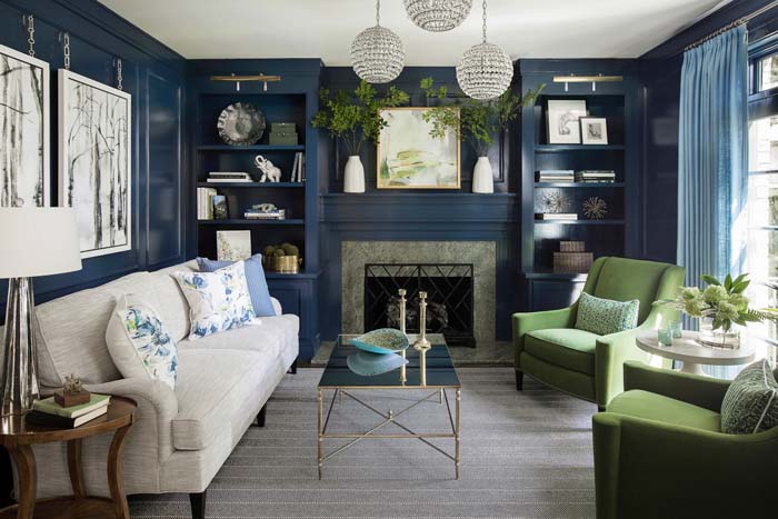 1. Navy Blue and Green #decorhomeideas