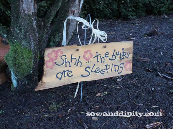 Wooden Sign On A Metal Rod